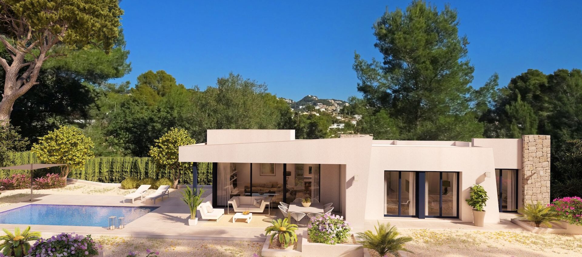 New Modern 3 bedroom and 2 bathroom villa in Benissa close to Moraira