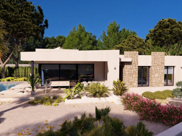 New Modern 3 bedroom 2 bathroom Villa in Benissa Costa close to Moraira