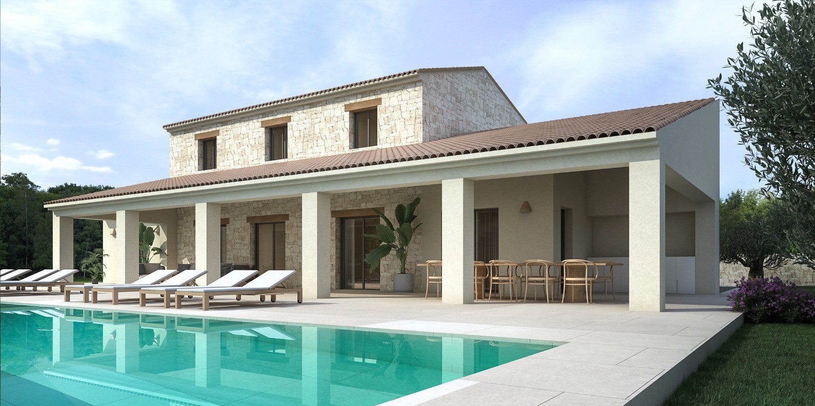 Brand New luxury Rustic Villa for sale in Moraira