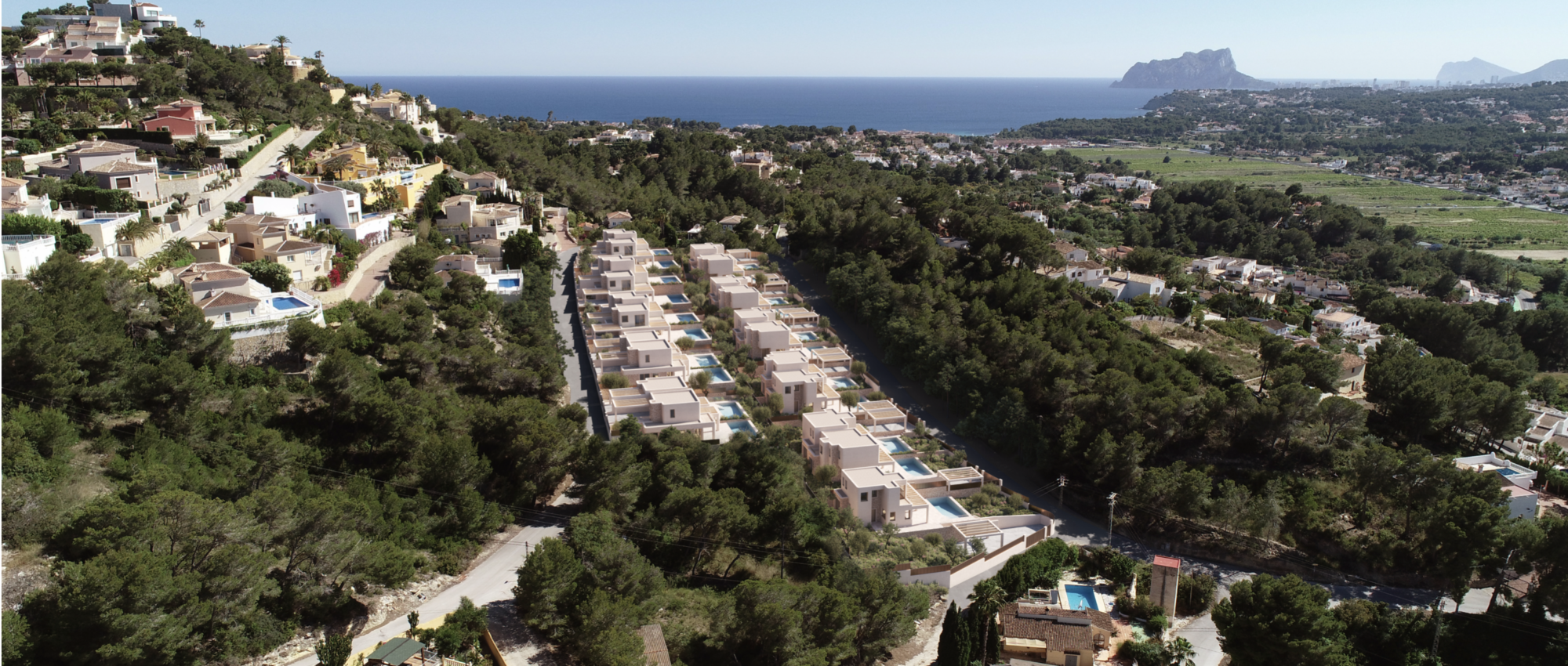 22 3 bedroom 3 bathroom new luxury villas 5 minutes from the town of Moraira